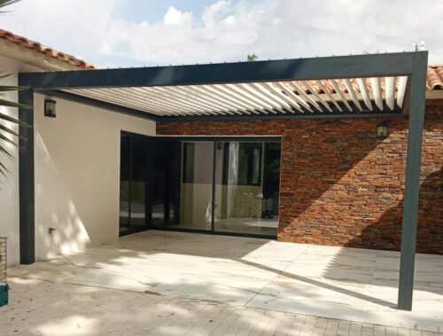 pergola bioclimatique hossein vitrage